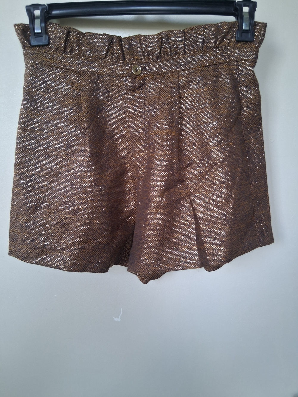 Emily McCarthy Metallic Brown Party Women’s Shorts